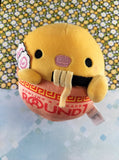 Takashoji Round One Egg Ramen Noodle Bowl Round 1 Soft 6" Plush NWOT