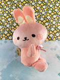 Wind Up Dolls Round One Pink Bunny Rabbit Round 1 Soft 5.5" Plush NWOT