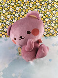 Wind Up Dolls Round One Purple Bear Cub Round 1 Soft 5.5" Plush NWOT