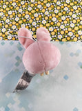Monchhichi Round One Pink Bunny Round 1 Soft 4" Plush NWOT