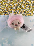 Monchhichi Round One Pink Bunny Round 1 Soft 4" Plush NWOT