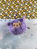 Supermini Round One Fluffy Sheep Purple Round 1 Soft 3" Plush NWOT