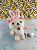 San-X Round One Rilakkuma Bunny Teddy Bear Round 1 Soft 6" Plush NWOT