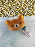San-X Round One Rilakkuma Brown Teddy Round 1 Soft 2.5" Plush NWOT