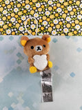 San-X Round One Rilakkuma Teddy Bear Heart Round 1 Soft 3" Plush NWOT
