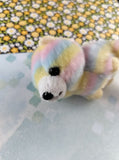Amuse Round One Rainbow Teddy Round 1 Soft 4" Plush NWOT