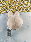 Monchhichi Round One Yellow Bunny Round 1 Soft 4" Plush NWOT