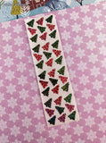 Vintage Hambly SHINY Red Green Christmas Trees Full Sticker Sheet, Unused