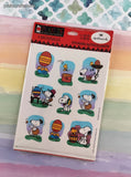 Vintage 1990's Hallmark Peanuts Snoopy Easter Pack/4 Sticker Sheets, New & Sealed