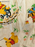 Vintage Winnie the Pooh Hundred Acre Woods Fabric Remnant/Homemade Curtains 44" x 76"