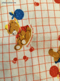 Vintage Dundee Red Picnicking Teddies 26x38 Baby Blanket