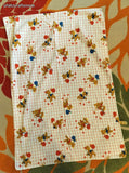 Vintage Dundee Red Picnicking Teddies 26x38 Baby Blanket