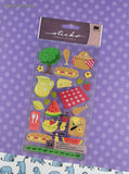 Vintage Sticko Stickers, Picnic, 1 Sheet New & Sealed