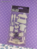 Vintage Sticko Stickers, Tropical Paradise, 1 Sheet New & Sealed