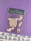 Jolee's Boutique x Stickopotamus Baby Girl Outfit 3-Dimensional Sticker Pack, New/Sealed