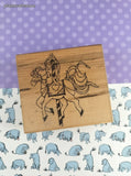 Vintage D.O.T.S. #R103 Carousel Horse Wooden Block/Rubber Stamp