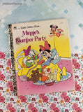 Vintage 1993 Little Golden Book, Minnie's Slumber Party Hardcover