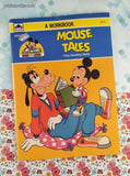 Vintage 1988 Mouse Tales First Reading Skills Learn with Mickey Golden Softcover Activity Book
