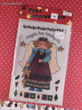 Vintage Provo Craft First Impressions Rub-on Transfer Angles are Among Us NEW