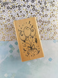 Vintage Anita's Happy Birthday Balloons Celebration Wooden Stamp Block CLEAN