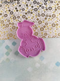 Vintage 1990 Wilton Easter Bunny w/Egg Purple Plastic Cookie Cutter, Like New