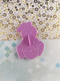 Vintage 1990 Wilton Easter Bunny w/Egg Purple Plastic Cookie Cutter, Like New