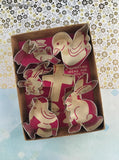 Vintage Easter Set/6 Metal Cooky Cutters, Nice & Clean, No Lid