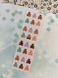 2018 Mrs. Grossman's Colorful Pastel Mini Bears SHINY Full Sticker Sheet, Unused