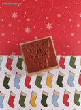 Vintage Patchwork Angel Christmas Wooden Block/Rubber Stamp