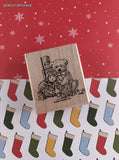Vintage 2006 Stampin' Up! Christmas Toys Teddy Wooden Block/Rubber Stamp