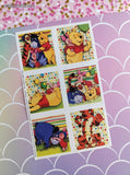 Hallmark Disney Winnie the Pooh & Friends SHINY Full Sticker Sheet, Clean Unused
