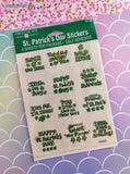 Vintage American Greetings Forget Me Not St. Patrick's Day Cute Phrases 4 Sheets SEALED
