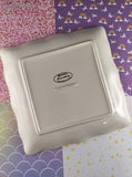 Maxcera Sweet Bunny Easter Serving Platter 10.75" Sq Like New