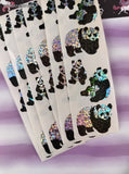 Vintage Hambly SHINY Panda Bears Full Sticker Sheets Set/10 *Damaged*