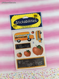 Stickabilities Back to School Set/2 Full Sticker Sheets, New & Sealed