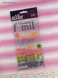 2016 Sticko Stickers, Family Happiness, 1 Sheet New & Sealed