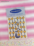 Stickabilities Moon and Stars Set/2 Full Sticker Sheets, New & Sealed