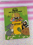 Vintage 1981 Walt Disney's Bambi and the Big Clean Up, A Puppet Book Hardcover