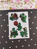 RARE Vintage Dingles the Baby Dinosaur SHINY Prism Full Sticker Sheet