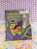 Vintage 1994 Little Golden Book: Sesame Street What's Up in the Attic? Hardcover