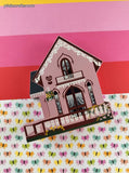 Vintage Wooden Village Shelia's Houses 3-D Block  The Wooden Valentine Oak Bluffs, MA