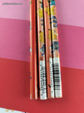 Vintage 1999 Pokemon Snorlax Meowth Red/Orange Pencil Set of 4, Unsharpened/Unused