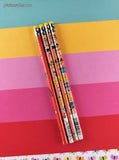 Vintage 1999 Pokemon Snorlax Meowth Red/Orange Pencil Set of 4, Unsharpened/Unused