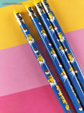 Vintage 1999 Pokemon Pikachu Blue Pencil Set of 4, Unsharpened/Unused