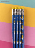 Vintage 1999 Pokemon Pikachu Blue Pencil Set of 4, Unsharpened/Unused