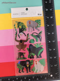 Recollections Sealed Sticker Sheet Unused, Monkeys Gorillas SHINY