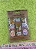 Jolee's Boutique GLITTERY Easter Bunnies 3-Dimensional Sticker Pack, New/Sealed