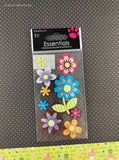 Sandylion Essentials Colorful Flowers 3-Dimensional Sticker Pack, New/Sealed