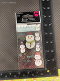 Sandylion Essentials GLITTERY Happy Holidays Snowmen 3-Dimensional Sticker Pack, New/Sealed