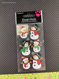 Sandylion Essentials Cute Lil' Snowmen 3-Dimensional Sticker Pack, New/Sealed